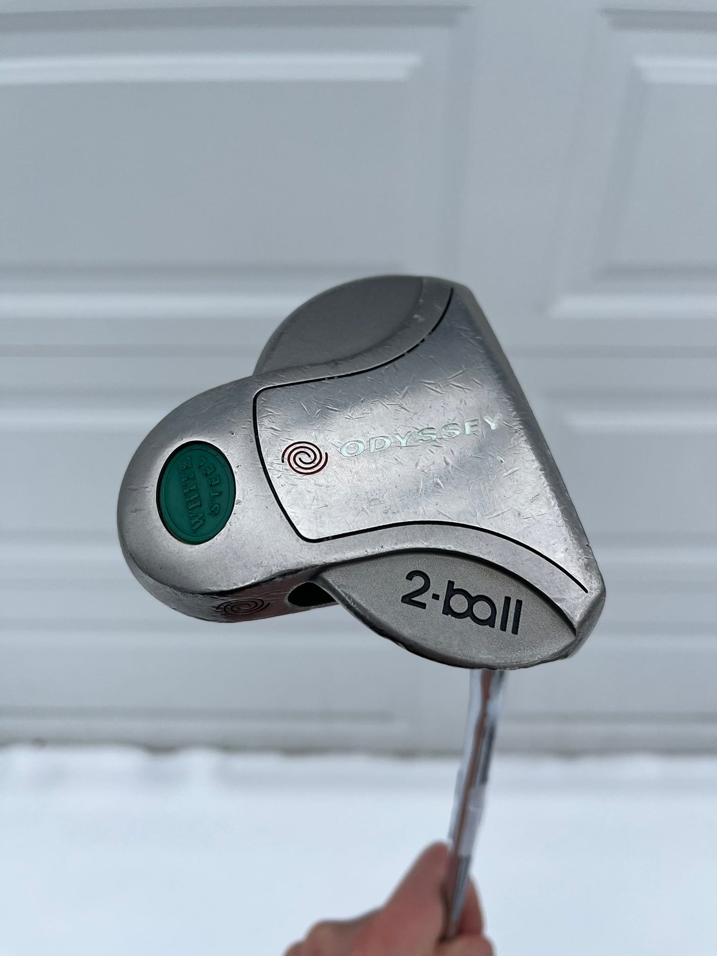 White Steel 2-Ball Putter